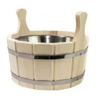 шайка двуручная 6л с нержавеющей вставкой, банный эксперт