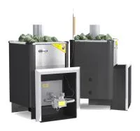 печь для бани газовая ермак уралочка 20н inox, антрацит, без ггу