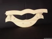 полка фигурная №2, 1м массив сосны без покрытия, ирб