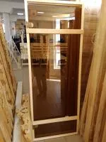 дверь каленое стекло, 180х67, банный перец