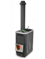 печь для бани тмф скоропарка2017 ктк inox нерж. дверца со встроенным баком для горячей воды антрацит