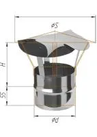 зонт craft нержавеющий (304/0,5 мм) ф150 по воде  
