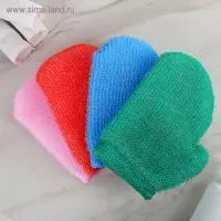 мочалка "варежка", поролон, микс, игма