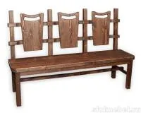 скамья №6 160х45х46 см массив сосны старение, палисандр, ирб