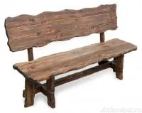 скамья №11 180х56х45 см массив сосны старение, палисандр, ирб