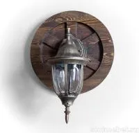 светильник настенный №3 "колесико" массив сосны старение, палисандр, ирб