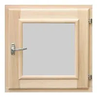 форточка для бани деревянная со стеклопакетом 0,3х0,3 м с фурнитурой,хвоя банный эксперт